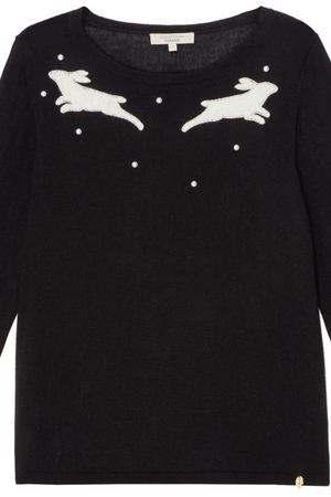Черный пуловер с узором Akhmadullina Dreams 1735103566 купить с доставкой