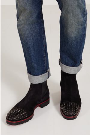 Черные челси Melon Spikes Flat Christian Louboutin 106101762 купить с доставкой