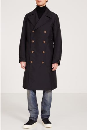 Черное двубортное пальто Gucci 470103014