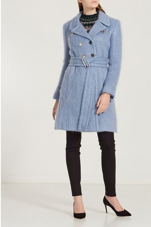Голубое двубортное пальто Gucci 470102870 купить с доставкой