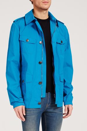 Голубая куртка с карманами Gucci 470103011 вариант 3 купить с доставкой
