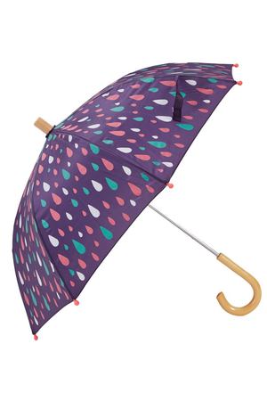 Фиолетовый зонт с разноцветными каплями Hatley 2718102102