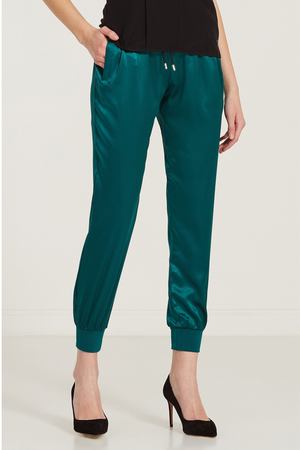 Зеленые брюки с эластичным поясом Gucci 470102790