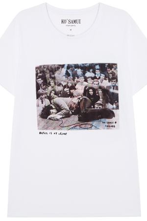 Белая футболка с фотопринтом James — Jim Morrison Ko Samui 2184102352