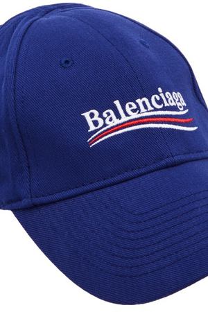Синяя бейсболка с логотипом Balenciaga 397102540