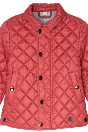 Красная стеганая куртка Burberry Children 1253103161