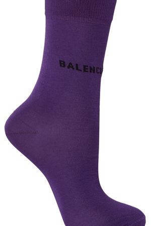 Фиолетовые носки с логотипом Balenciaga 397104587 вариант 3