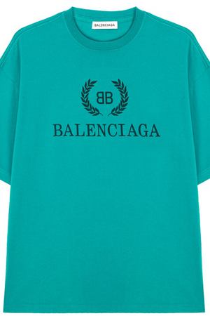 Зеленая футболка BB Balenciaga 397104592 вариант 2