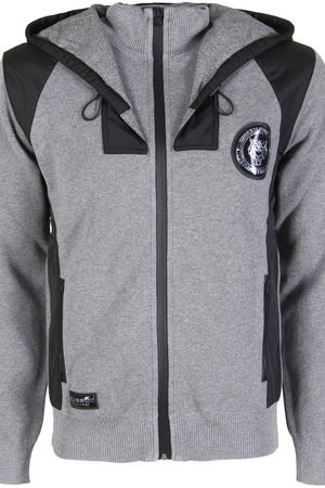 Хлопковая толстовка Plein Sport Plein Sport s18c mkb0030 skn001n 1002 grey/black Серый, Черный купить с доставкой