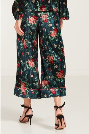 Зеленые брюки с цветочным принтом Vivetta 315103407 купить с доставкой