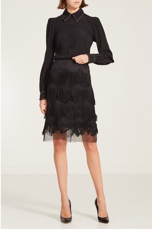 Черная юбка с бахромой Marc Jacobs 167103495 купить с доставкой