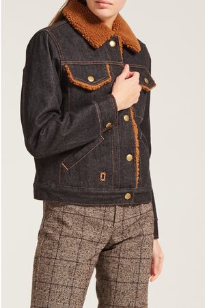 Джинсовая куртка с фактурной отделкой Marc Jacobs 167103790 купить с доставкой