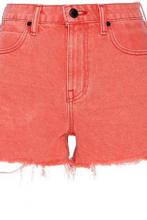 Красные шорты с эффектом поношенности T by Alexander Wang 368104499 вариант 2