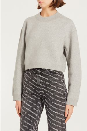 Короткий серый джемпер T by Alexander Wang 368104504 вариант 3