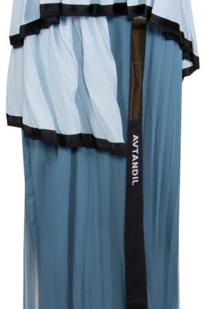 Вечернее платье  AVTANDIL Avtandil SS17-003 Голубой Черный купить с доставкой