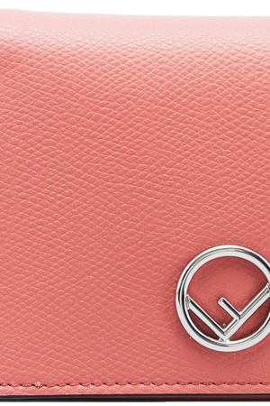 Розовый кожаный кошелек Fendi 1632105418 купить с доставкой