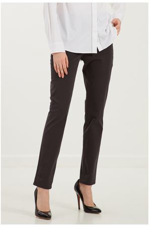 Темно-серые брюки с контрастным поясом Lorena Antoniazzi 2136105188 купить с доставкой