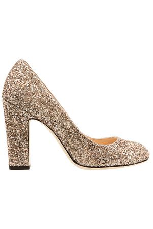 Золотистые туфли с глиттером Billie 100 Jimmy Choo 25105772