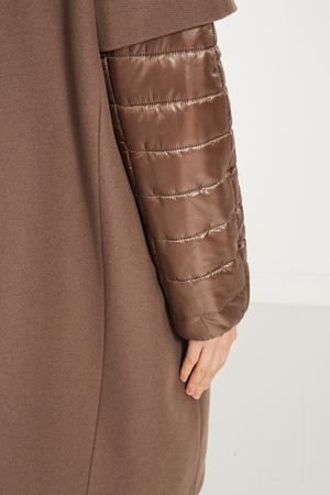 Комбинированное коричневое пальто Herno 2238106413