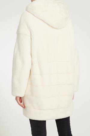 Меховое пальто с капюшоном Меха Екатерина 2802106438 купить с доставкой