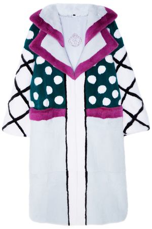 Цветное пальто из меха Меха Екатерина 2802106451 купить с доставкой
