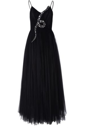 Черное платье со змеей Valentino 21098932 вариант 2 купить с доставкой