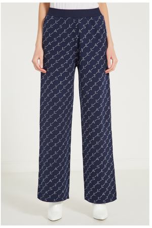 Широкие брюки с монограммами Stella McCartney 193106812 вариант 2 купить с доставкой
