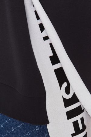 Черный свитшот с боковыми вставками Stella McCartney 193106814 купить с доставкой