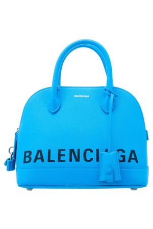 Голубая сумка с логотипом Ville small Balenciaga 39795344 купить с доставкой