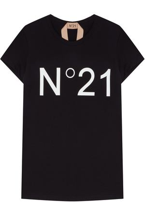 Черная футболка с крупным логотипом №21 35106911