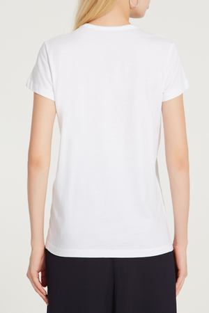 Белая футболка с шелковой аппликацией №21 35106914 вариант 2 купить с доставкой