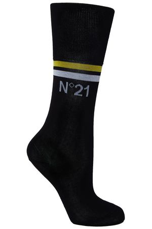 Черные носки с отделкой полосами №21 35106948