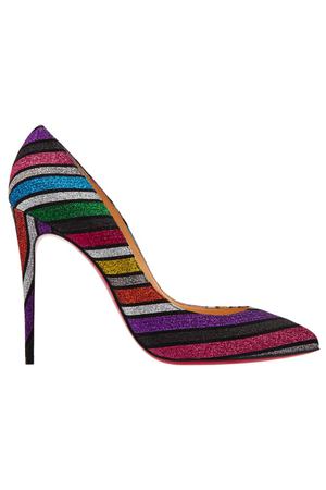 Разноцветные туфли с глиттером Pigalle Follies 100 Christian Louboutin 106107253 вариант 2