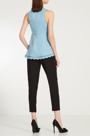 Голубая блузка с отделкой Elisabetta Franchi 1732107385 вариант 2