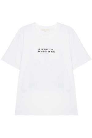 Белая футболка с надписью MAJE 888107190 купить с доставкой