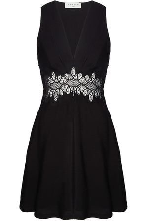 Черное платье с ажурной вставкой Elena Sandro 914107196 вариант 3