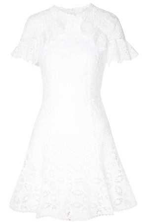 Белое платье мини с шитьем Corentin Sandro 914107197 купить с доставкой