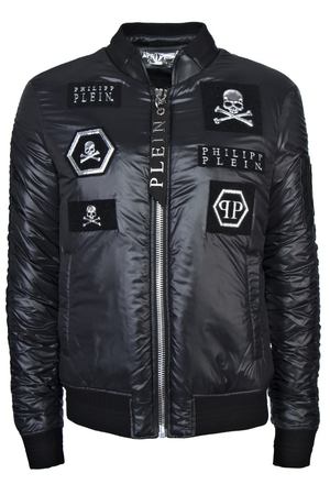 Черный бомбер с патчами Philipp Plein 1795107573