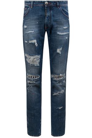 Синие джинсы с декоративными прорезами Philipp Plein 1795107613