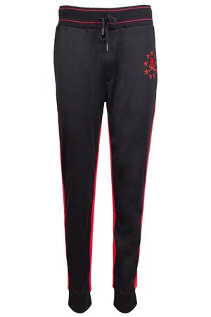 Хлопковые брюки Philipp Plein F18C MJT0669 Красный, Черный купить с доставкой