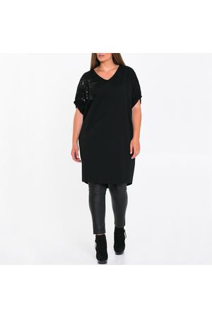 Туника с цветочным рисунком и рукавами летучая мышь Mat fashion 137490