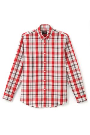 Рубашка прямого покроя в клетку 100% хлопок La Redoute Collections 124681 купить с доставкой