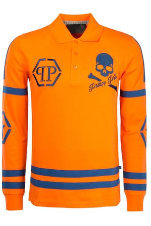 Оранжевая рубашка поло с аппликациями Philipp Plein 1795107654 вариант 2