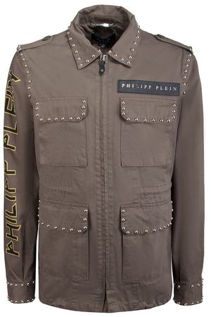 Короткая парка с отделкой Philipp Plein 1795107576 купить с доставкой