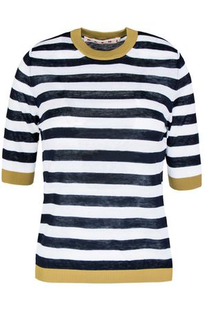 Полосатый джемпер с коротким рукавом Marni 294108020 вариант 3