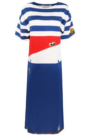 Хлопковое платье в морском стиле Marni 294108005 купить с доставкой
