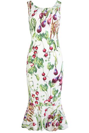 Трикотажное платье годе с принтом Dolce & Gabbana 599107994