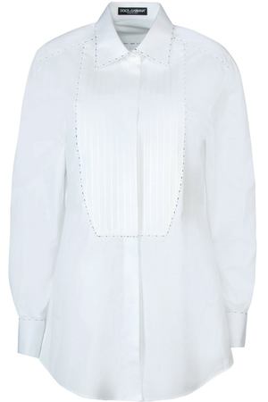 Хлопковая блузка с манишкой Dolce & Gabbana 599107991