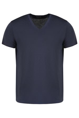 Темно-синяя футболка с V-образным вырезом Tom Ford 2341108053 вариант 2