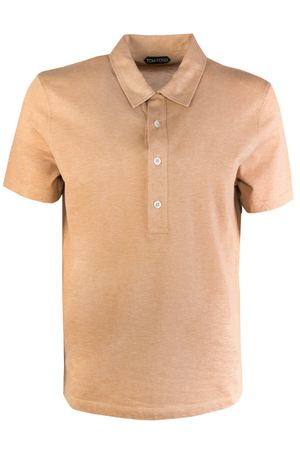 Светло-коричневая футболка-поло Tom Ford 2341108051 вариант 2